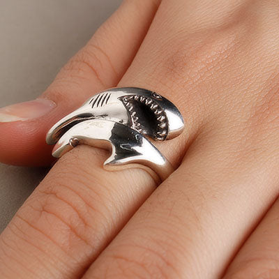 Anel de Prata Tubarão - 59456 - soprata