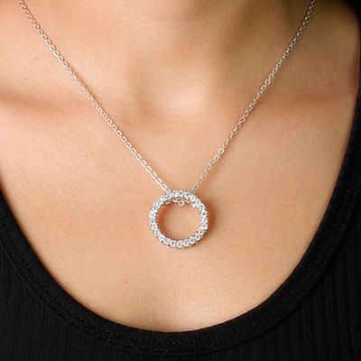 Pingente de Prata com Zircônias - 59500