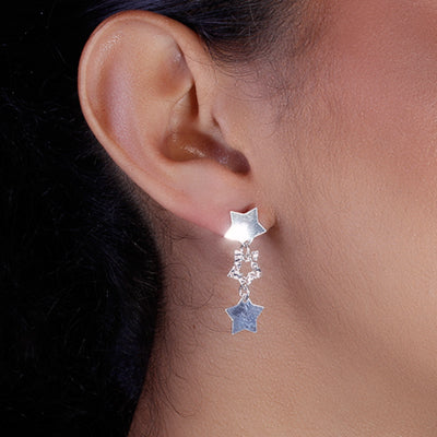 Brinco de Prata Estrelas - 59509