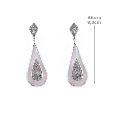 Brinco de Prata com Madrepérola - 59546