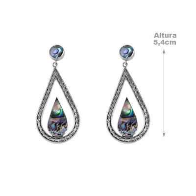 Brinco de Prata com Abalone - 59551