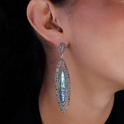 Brinco de Prata com Abalone - 59552