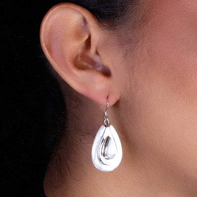 Brinco de Prata com Madrepérola- 59555