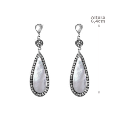 Brinco de Prata com Madrepérola- 59558