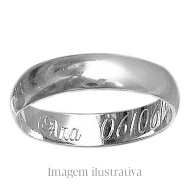 Aliança de Prata Média - 23706