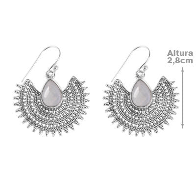 Brinco de Prata com Pedra da Lua - 59734