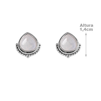 Brinco de Prata com Pedra da Lua- 59759