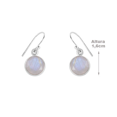 Brinco de Prata com Pedra da Lua - 59798