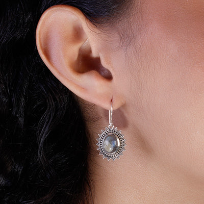 Brinco de Prata com Labradorita - 59810