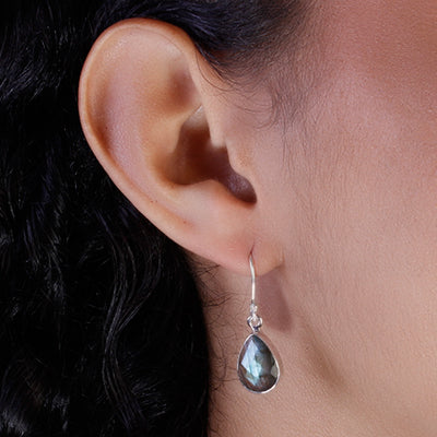 Brinco de Prata com Labradorita- 59828