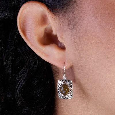 Brinco de Prata com Labradorita- 59843