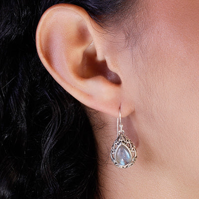 Brinco de Prata com Labradorita- 59844