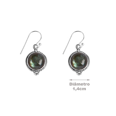 Brinco de Prata com Labradorita- 59851