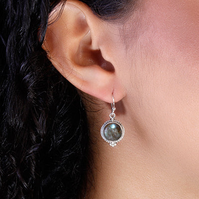 Brinco de Prata com Labradorita- 59851
