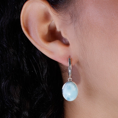 Brinco de Prata com Larimar- 59857