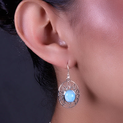 Brinco de Prata com Larimar - 59862