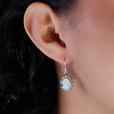 Brinco de Prata com Larimar - 59864