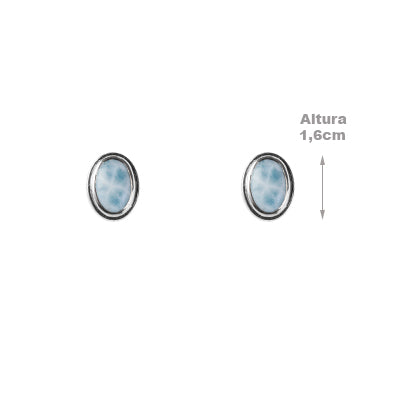 Brinco de Prata com Larimar - 59866