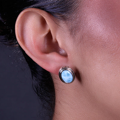 Brinco de Prata com Larimar - 59866