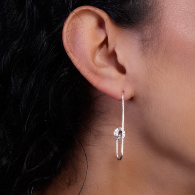 Brinco de Prata com Strass - 60039