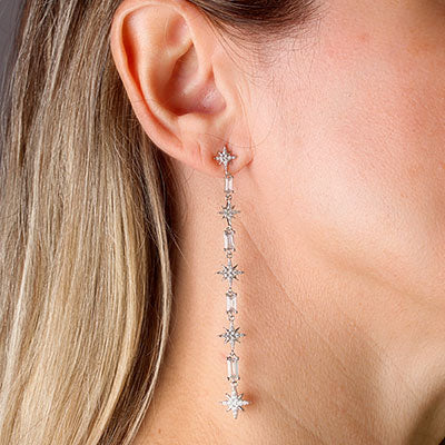 Brinco de Prata com Zircônia - 60040