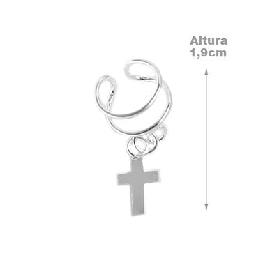 Piercing de Prata Pressão Para Orelha - 60196