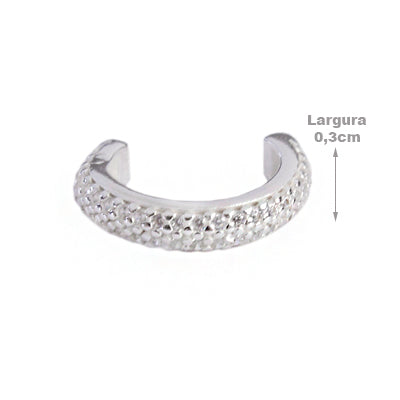 Piercing de Prata Pressão Para Orelha - 60199