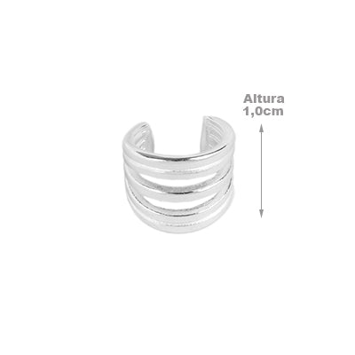 Piercing de Prata Pressão Para Orelha - 60206