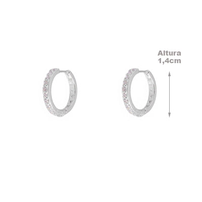 Argola de Prata Zircônia - 60351