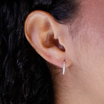 Argola de Prata Zircônia - 60351