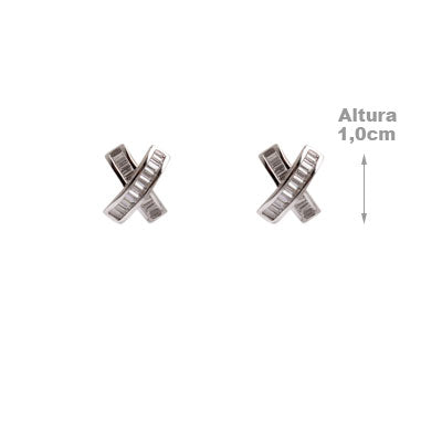 Brinco de Prata com Zircônias