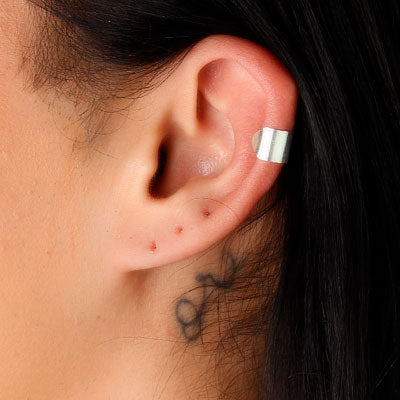 Piercing de Prata Pressão para Orelha - 60459