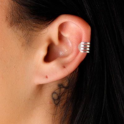 Piercing de Prata Pressão para Orelha - 60460