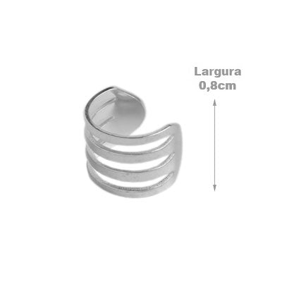 Piercing de Prata Pressão para Orelha - 60460