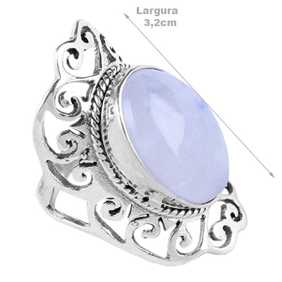 Anel de Prata com Pedra da Lua - 60515
