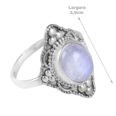 Anel de Prata com Pedra da Lua - 60545