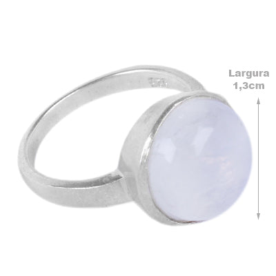 Anel de Prata com Pedra da Lua - 60550 - soprata