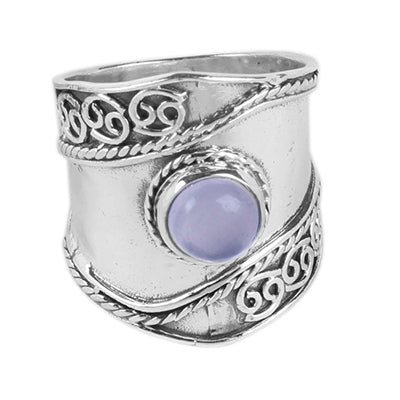 Anel de Prata com Pedra da Lua - 60578