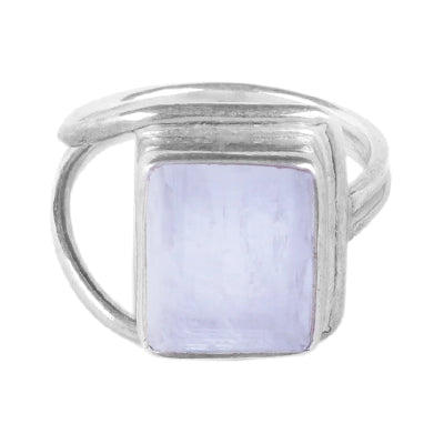 Anel de Prata com Pedra da Lua - 60591