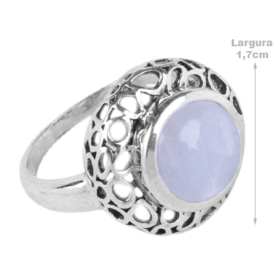Anel de Prata com Pedra da Lua - 60593