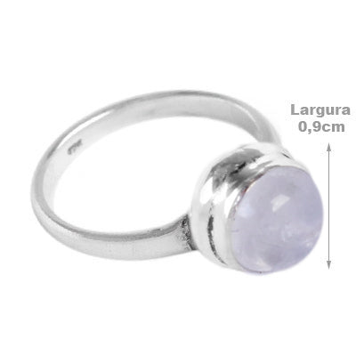 Anel de Prata com Pedra da Lua - 60611 - soprata