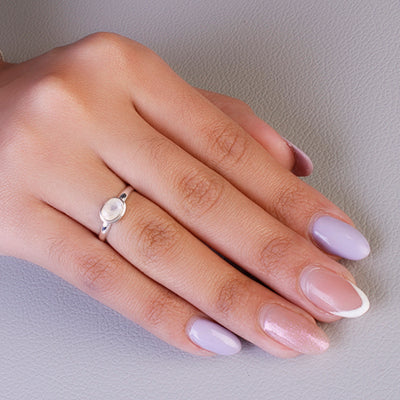 Anel de Prata com Pedra da Lua - 60613 - soprata