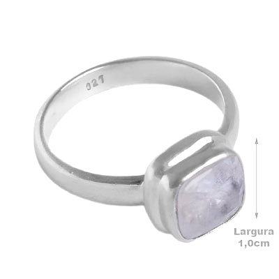 Anel de Prata com Pedra da Lua - 60620
