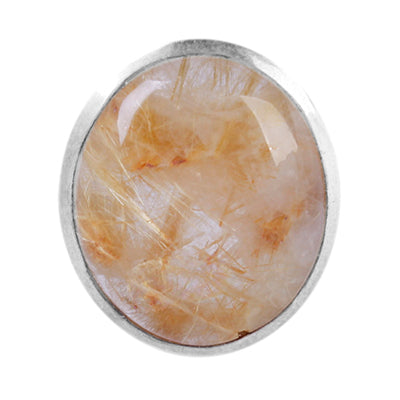 Anel de prata com cristal rutilado- 60755