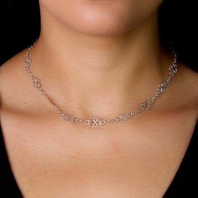 Gargantilha de Prata Trabalhada - 60882