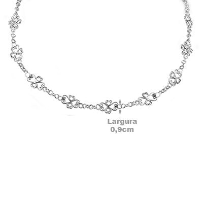Gargantilha de Prata Trabalhada - 60882