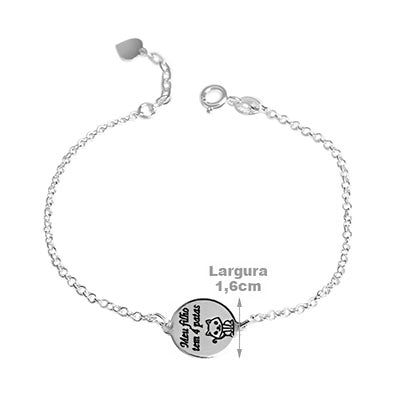 Pulseira de Prata Gato - 60903