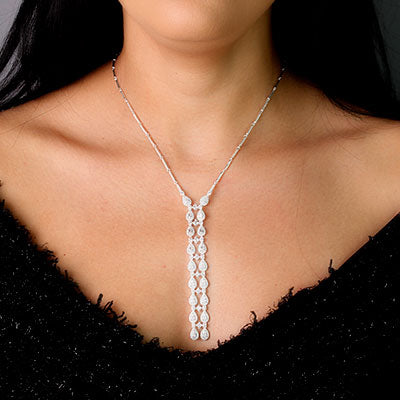 Gargantilha de Prata com Zircônias - 60929