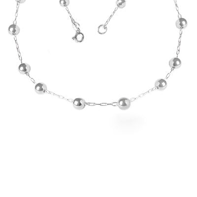 Gargantilha de Prata Bolas - 60936