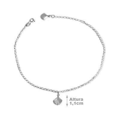 Tornozeleira de Prata Concha - 60974